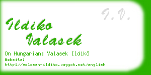 ildiko valasek business card